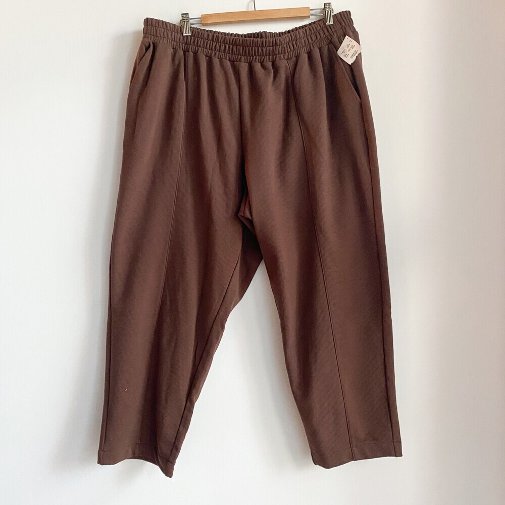 NWT MAdewell MWL Ribbed Seamed Sweatpants Brown 2X - Picture 3 of 5